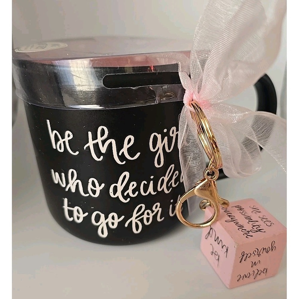 New Sweet Water Decor Go For It Inspirational Keychain Coffee Cocoa Tea‎ Mug Cup